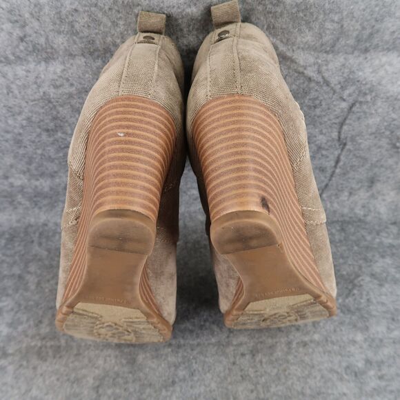 Rampage Shoes Womens 7.5 Booties Wedge Fashion Classic Comfort Chukka Lace Up - Picture 11 of 13